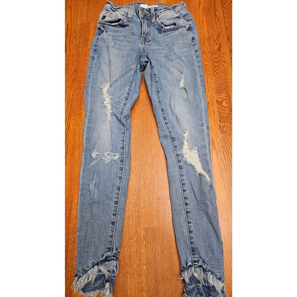 Kancan Nala midrise ankle skinny jeans‎ size 1/ 24 medium wash